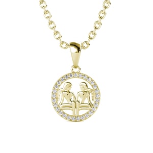 Tweelingen Zodiac Hangers - Goud en Kristal