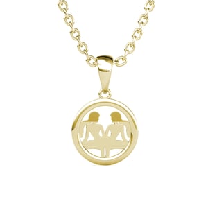 Tweelingen Zodiac Hangers - Goud en Kristal