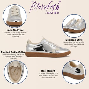 Blowfish Malibu Dames Zilver Veterschoenen - Tastic