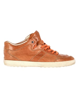 Tod's Low Top Sneakers in Bruin Leer