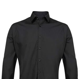 Premier Heren Supreme Poplin Formeel Overhemd (Zwart)