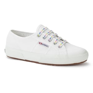 Superga Katoenen schoenveters met logo (Veelkleurig/Regenboog)