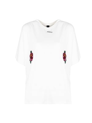 Pinko T-shirt Toccante Vrouw Wit