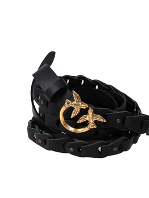 Pinko riem Love Double Belt H2 Vrouw zwart