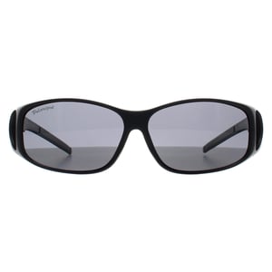Montana Rechthoek Unisex Zwart Rook Gepolariseerd MFO1 Fit Over Bril Zonnebril