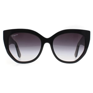 Salvatore Ferragamo Cat Eye Dames Zwart Grijs Gradiënt SF1061S