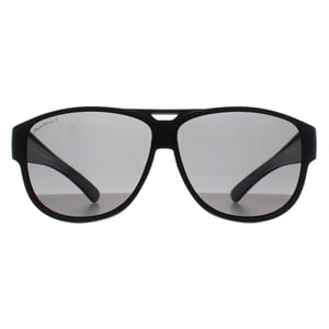 Montana Aviator Unisex Mat Zwart Rook Gepolariseerd FO6 Fit Over Bril Zonnebril