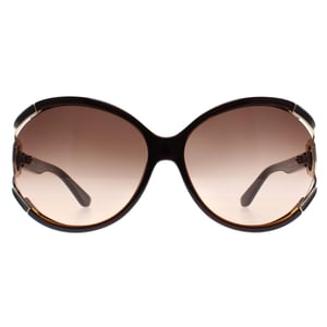 Salvatore Ferragamo Ronde Dames Donkerbruin Bruin Grijs Kleurverloop SF600S