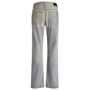 Amiri MA Bar Logo Straight Fit Stone indigo blauwe denim jeans