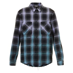 Amiri geruit paars shirt met lange mouwen