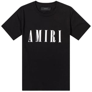 Amiri groot merklogo zwart T-shirt