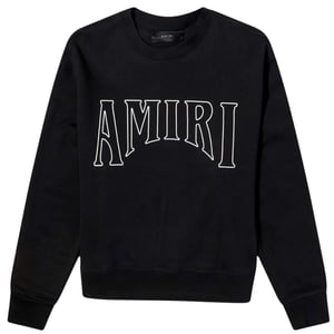 Amiri Sun-afbeelding op het zwarte sweatshirt aan de achterkant