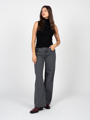 La Haine Inside Us Jeans Wide Leg Vrouw Grijs