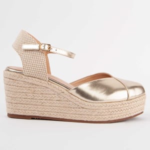 Montevita Espadrilles Met Sleehak Balenci3 Goud