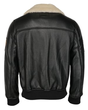 Top Gun imitatieleren jas TG20213035 met imitatiebontkraag