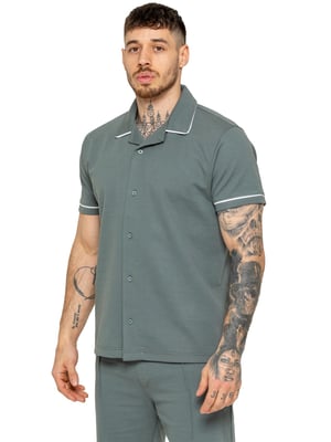 Enzo | Heren Korte Mouw Piping Shirt