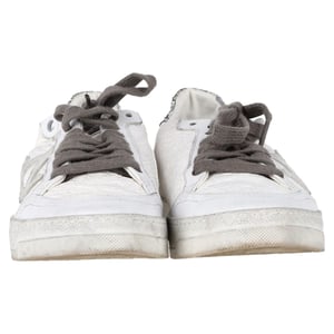 Off-White 2.0 Glitterschoenen met Kant Low Top in Witte Leer
