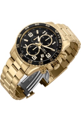 Invicta Specialty 44525 Heren Horloge - Quartz Uurwerk - Roestvrij Staal met zwarte Wijzerplaat - 45mm
