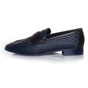 geweven leren mocassins loafer