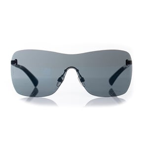 Gequilte shield zonnebril in blauw
