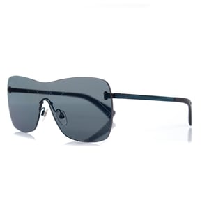 Gequilte shield zonnebril in blauw