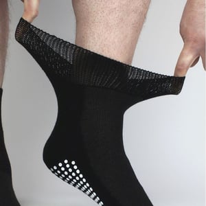 4-Pack Korte Bamboe Diabetessokken met Grips voor Heren en Dames