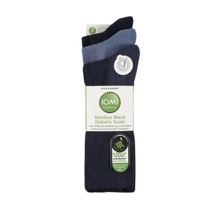 3-Pack Extra Brede Bamboe Diabetessokken voor Opgezette Benen