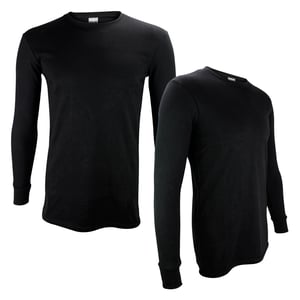 2-Pack Heren Thermo T-shirts Lange Mouw | Warme Winter Fleece Basislaag Top