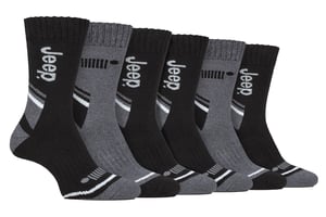 Heren 6-pack Wandelsokken | Polyester Buiten-sokken voor wandelen