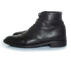 Zwarte leren veterschoenen tot enkel