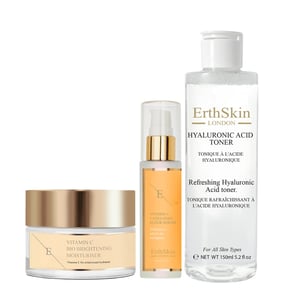Vitamine C Bio Brightening Moisturiser 50ml + Verfrissende Hyaluronzuur Toner 150ml + VITAMINE C + COLLAGEN ELIXIR SERUM 60ML