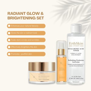Vitamine C Bio Brightening Moisturiser 50ml + Verfrissende Hyaluronzuur Toner 150ml + VITAMINE C + COLLAGEN ELIXIR SERUM 60ML