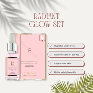 Rozenbloesem Glans Gezichtsolie 30ml + Rozenbloesem Glans Hydro-Gel Oogkompressen 5 X 2