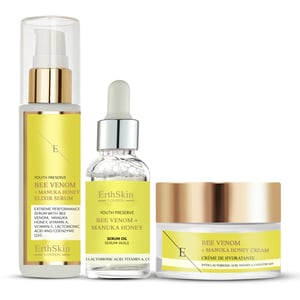 Bijengif + Manuka Honing Crème 50ml + Bijengif + Manuka Honing Elixer Serum 60ml + Bijengif + Manuka Honing Serum Olie 30ml