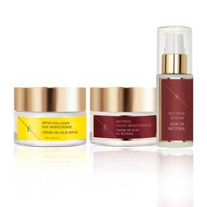 Retinol Serum 30ml + Retinol Nachtvochtinbrengende Crème 50ml + Spf50 Collageen Dagcrème 50ml