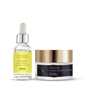 Bijengif + Manuka Honing Serumolie 30ml + ANTI-WRINKLE NachtMOISTURISER 24K GOUD - 50ml