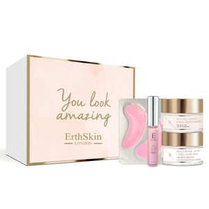 Rozenbloesem Glans Lip Plumping Gloss + Rozenbloesem Glans Hydro-Gel Oogpads + EGF Cell-Effect Nachtcrème + Hyaluronzuur & Collageen Dagcrème 50ml (Universele Kit)