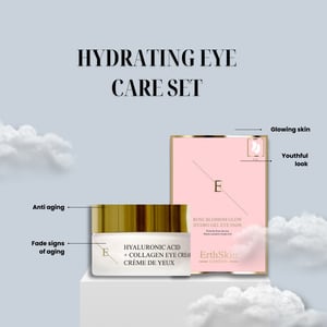Hyaluronzuur + Collageen Pro Age Oogcrème 30ml + Rozenbloesem Glans Hydro-Gel Oogkompressen 5 X 2