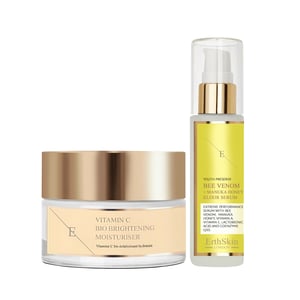 Vitamine C Bio Brightening Moisturiser 50ml + Bijengif + Manuka Honing Elixir Serum 60ml