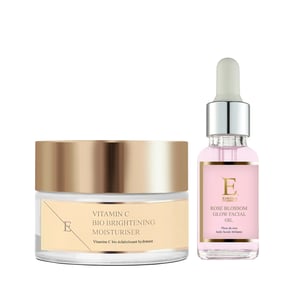 Rozenbloesem Glans Gezichtsolie 30ml + Vitamine C Bio Verhelderende Moisturiser 50ml