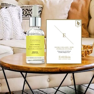 Bijengif + Manuka Honing Serumolie 30ml + Dubbel Collageen + Roos Hydrogel Oogkompressen 5 X 2