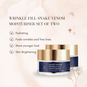 2x Wrinkle Fill Slangengif Moisturiser 50ml
