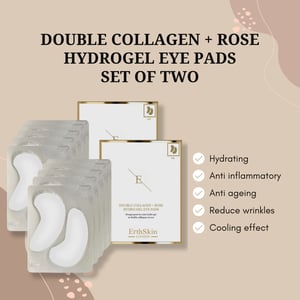 2x Dubbele Collageen + Roos Hydrogel Oogkompressen 5 X 2