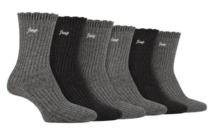 Dames 6-pack Bamboe Bootsokken | Schattige Geribbelde Top Sokken