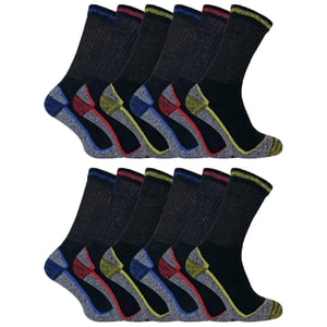 12 Pairs Unisex Zachte Ademende Bamboe Werk Sokken