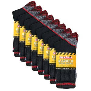 12 Pairs Unisex Zachte Ademende Bamboe Werk Sokken
