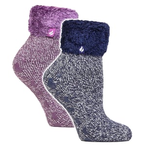 2-Pack Dames Zachte Lounge Sokken met Antislip