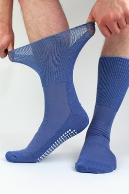 4-Pack Bamboe Diabetessokken Met Grip voor Mannen en Vrouwen
