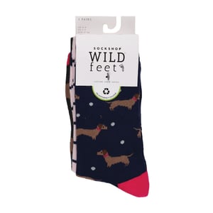 3-Pack Dames Jacquard Novelty Katoenen Sokken
