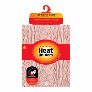 Dames Kabelgebreide Winter Fleece Gevoerde Thermische Nekwarmer